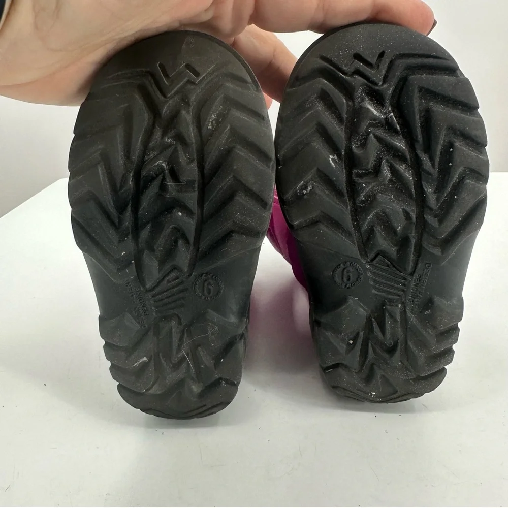 Kamik Pink Black Kids Winter Snow Boots Girls Baby 6 - Picture 6 of 7